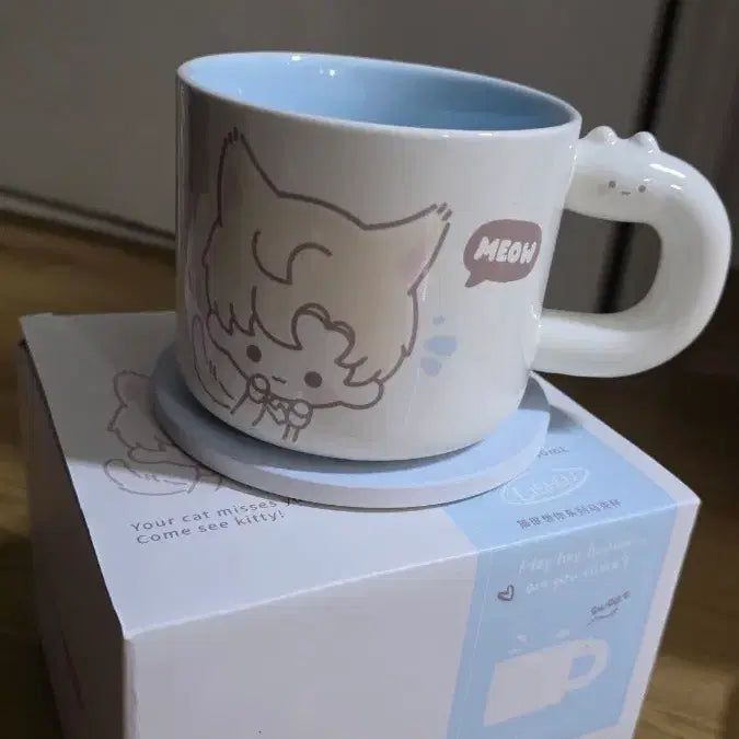 [BUNJANG] Love &amp; Deep Space Seo Eon Cat Mug / 럽딥 러브앤딥스페이스 이서언 고양이 머그컵
