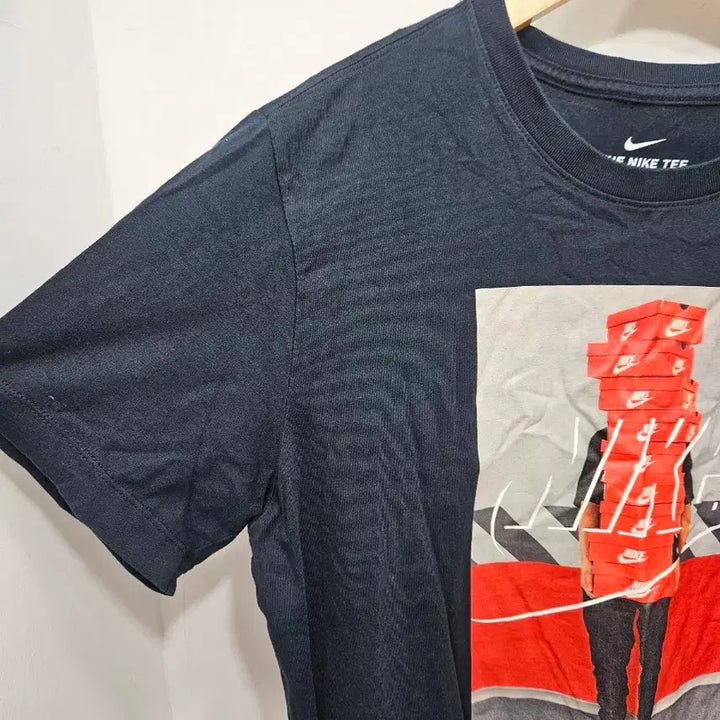 [SOLD OUT] 나이키 반팔 티셔츠 박스 프린팅 네이비 L