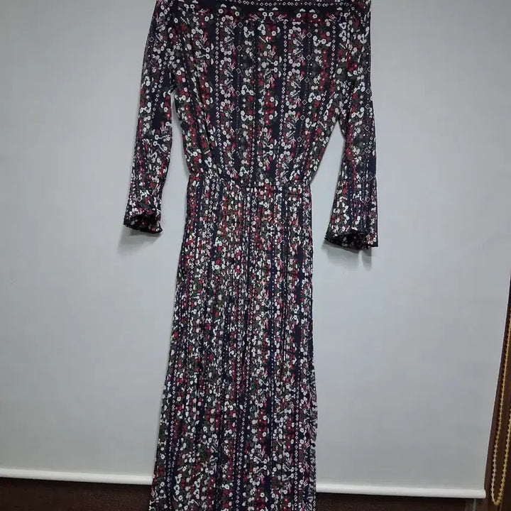 [BUNJANG] Floral Pattern Long Dress (Free Size) / 플라워 패턴 롱 원피스(프리)