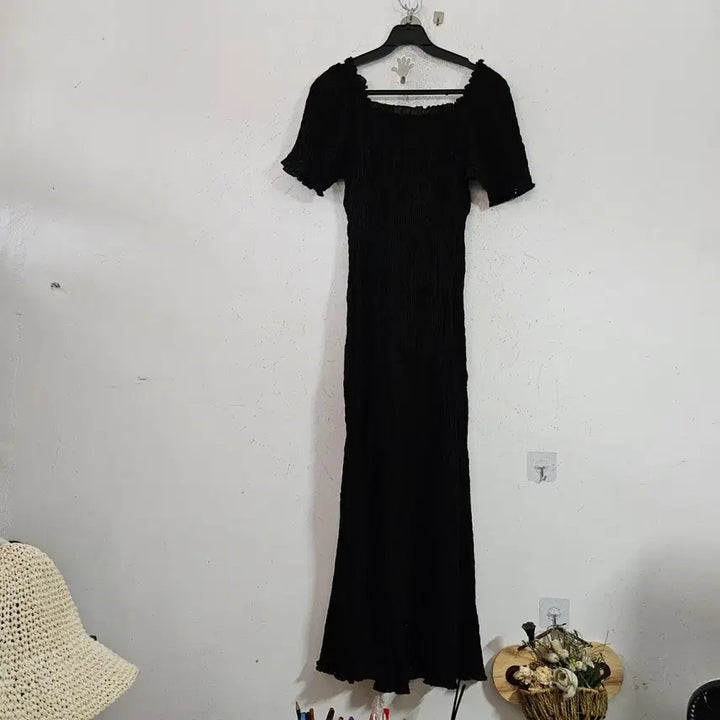 [BUNJANG] Black Button Smoking Dress / 블랙 버튼 스모킹 원피스55