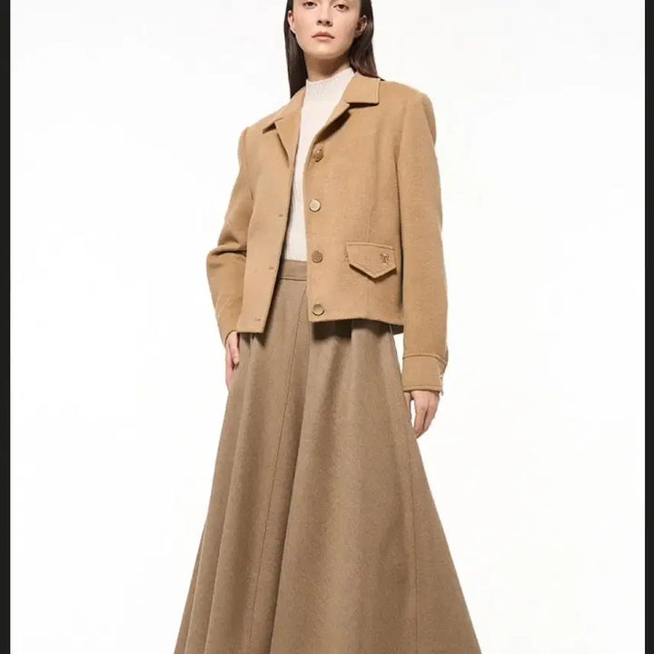 [BUNJANG] System Time 2022 Back-Banding Flare Long Skirt (Sizes 61-90) / 한섬 타임 2022 백밴딩 플레어 롱스커트 61-90사이즈