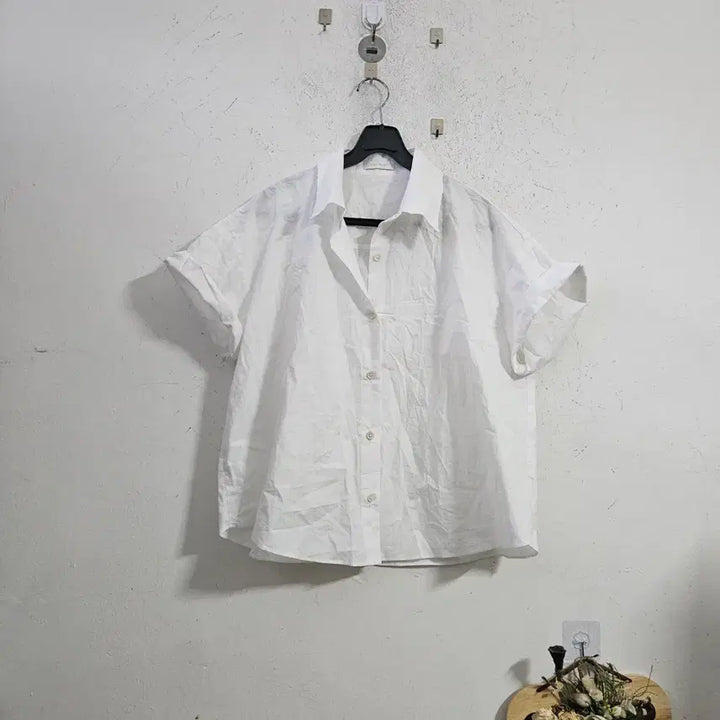 [BUNJANG] White Short Sleeve Shirt / 화이트 숏슬리브 셔츠