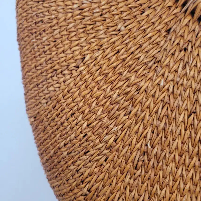 [BUNJANG] Rattan Round Handle Tote Bag Brown / 라탄백 둥근 손잡이 토트백 브라운