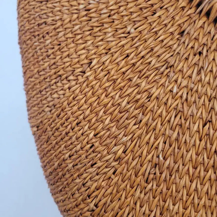 [BUNJANG] Rattan Round Handle Tote Bag Brown / 라탄백 둥근 손잡이 토트백 브라운