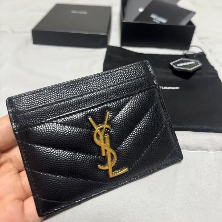 [BUNJANG] Saint Laurent Gold-Plated Card Holder / [정품] 금장 생로랑 카드지갑