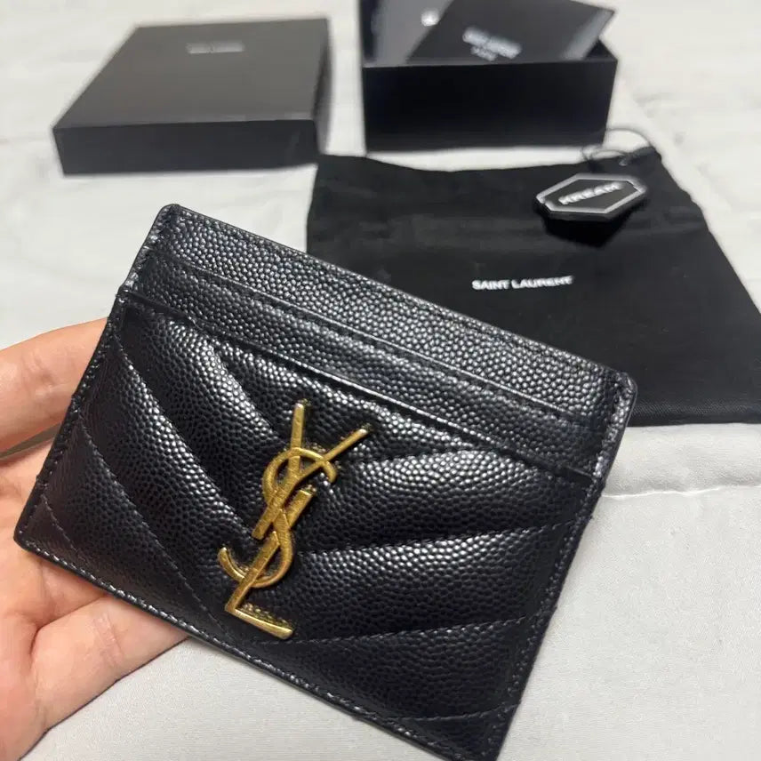 [BUNJANG] Saint Laurent Gold-Plated Card Holder / [정품] 금장 생로랑 카드지갑