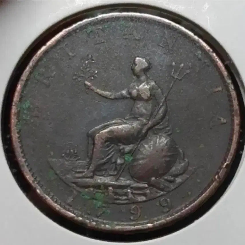 [BUNJANG] United Kingdom George III 1799 Halfpenny Coin / 영국 조지3세 1799년 하프페니.외국주화 주화 화폐 동전