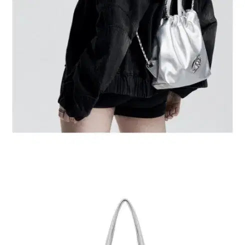[BUNJANG] Blackpurple Muffin Multi Bag Silver / 블랙퍼플 머핀 멀티백 실버