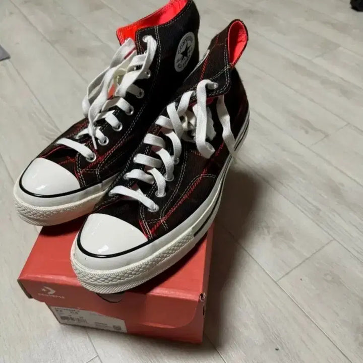 [BUNJANG] Converse High-Top Checkered Sneakers / 컨버스 하이탑 체크 280