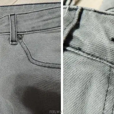 [BUNJANG] Sass &amp; Bide Grey Cotton Pants with Metal Studs on Back Pockets / sass &amp; bide 그레이 뒷포켓 메탈 찡장식 면바지 / 밑위 20cm