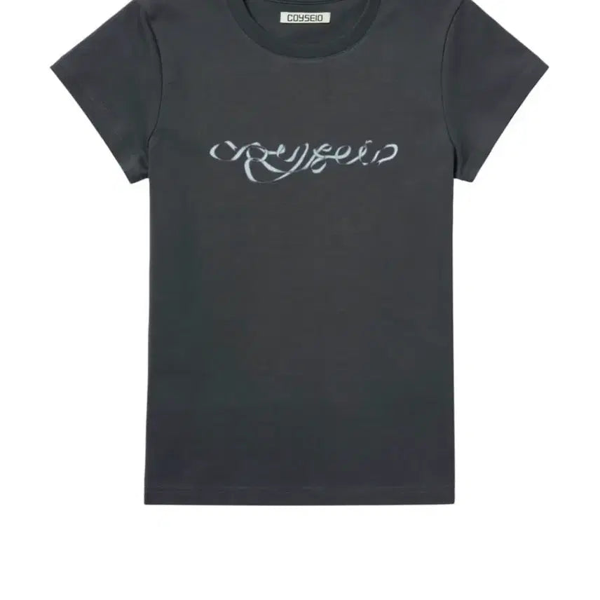 [BUNJANG] KOSEIO Ribbon Side Strap Short Sleeve T-Shirt (Gray) / 코이세이오 리본 사이드 스트랩 반팔