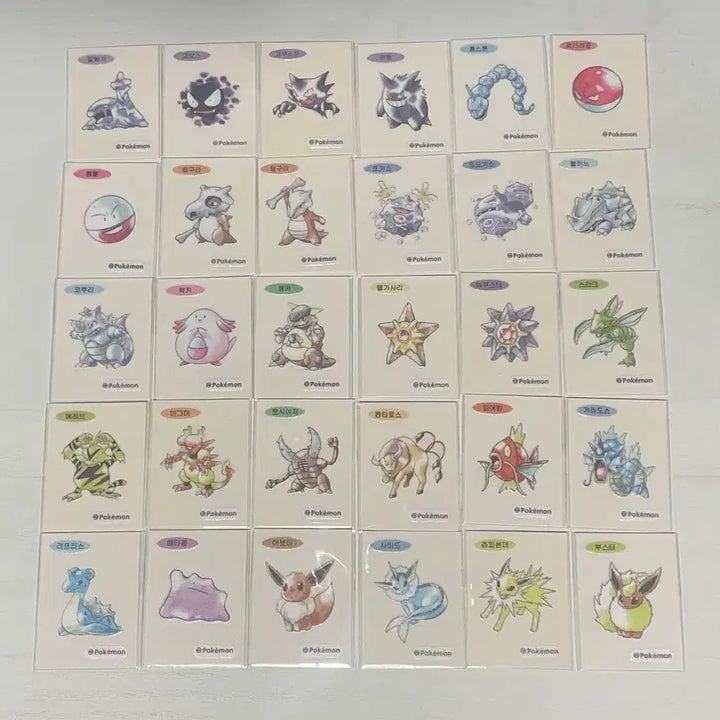 [BUNJANG] Pokemon 30th Anniversary Artwork Stickers (99 Types) Bundle Set / 포켓몬 30주년 아트워크 띠부씰 99종 일괄판매 (dp3전설 덤)