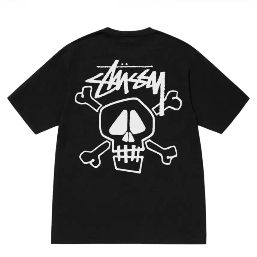 [BUNJANG] Stussy Skull Bones Pigment Dyed T-Shirt Black / 스투시 스컬본즈 피그먼트 다이드 티셔츠 블랙팝니다