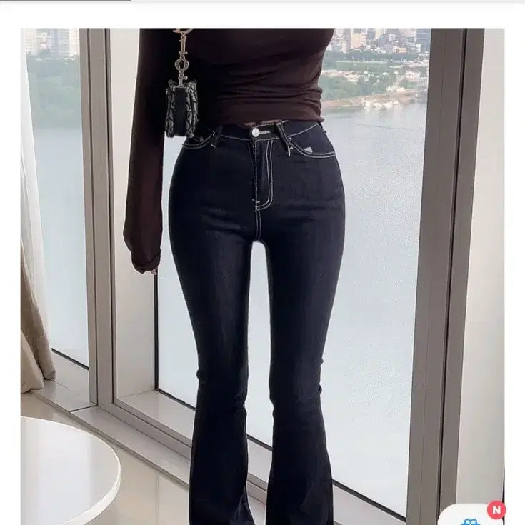 [BUNJANG] Hipnatic Raw Denim Semi-High Bootcut Pants / 히프나틱 생지 반하이 부츠컷팬츠
