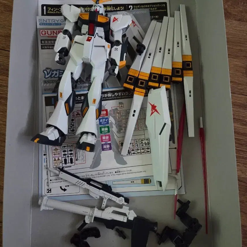 [BUNJANG] EG RX-93 Nu Gundam &amp; Fin Funnel Model Kit / EG 뉴건담과 핀판넬 가조립 팝니다
