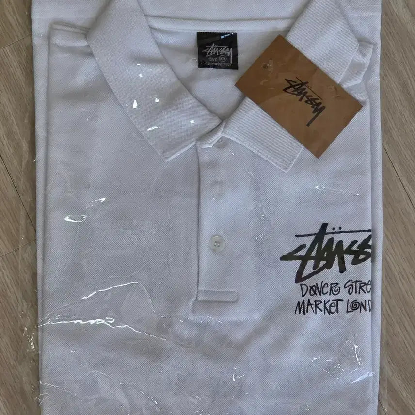 [SOLD OUT] 스투시 STUSSY 카라 반팔 티셔츠 화이트 새상품