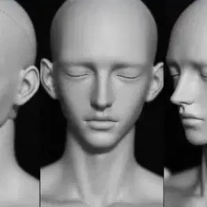 [BUNJANG] ATSdoll Sloth Sleeping Head 75 Tan Open Mouth Partial Eye Open / 구관인형 bjd 75 탠 슬리핑 폐안 헤드 atsdoll sloth