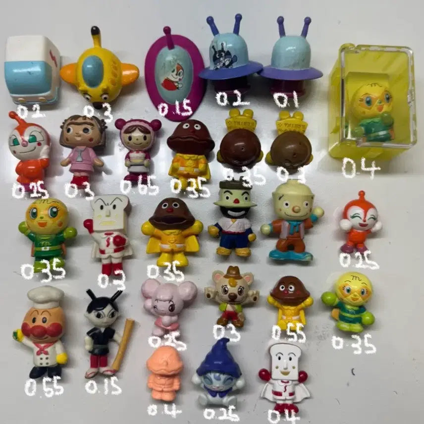 [BUNJANG] Anpanman x Miffy Magnet Mini Figure Set / 호빵맨 미피 마그넷 미니피규어 자석 피규어 고전 희귀 가챠