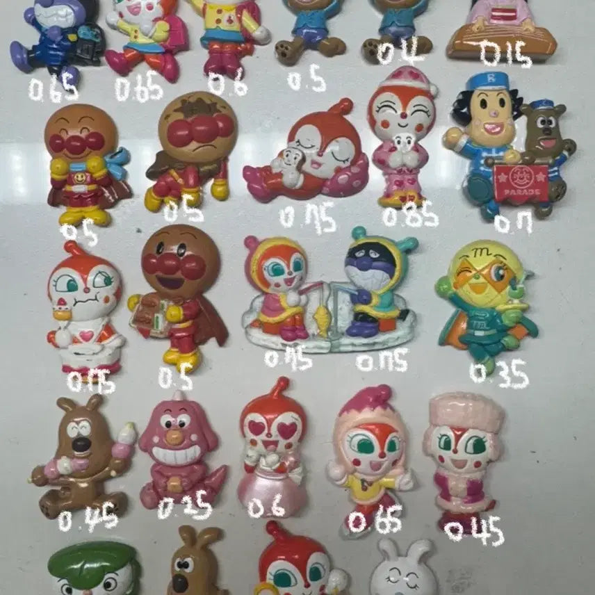 [BUNJANG] Anpanman x Miffy Magnet Mini Figure Set / 호빵맨 미피 마그넷 미니피규어 자석 피규어 고전 희귀 가챠