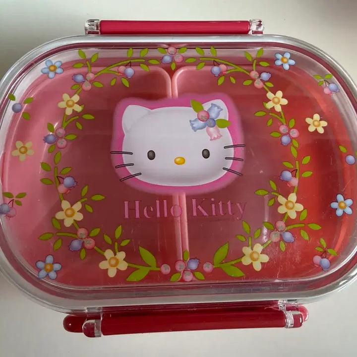 [BUNJANG] Vintage Kitty Flower Lunch Box / (할인) 고전키티 도시락