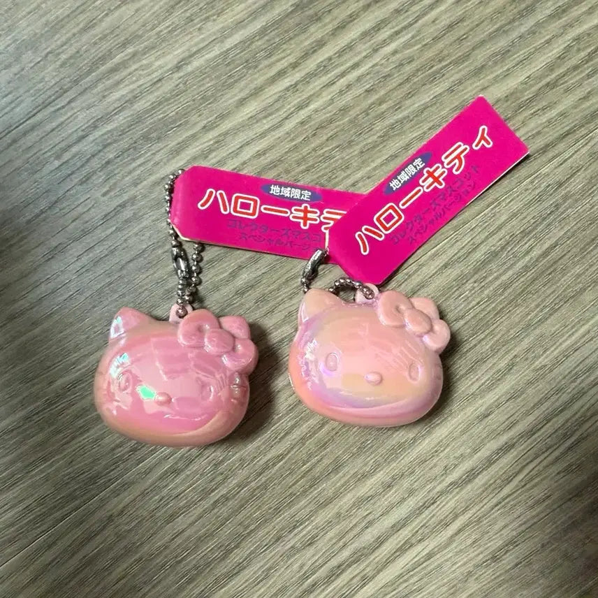[BUNJANG] Sanrio Hello Kitty Vintage Face Case &amp; Keyring Bundle Set / 산리오 헬로키티 고전 얼굴 케이스 키링 일괄
