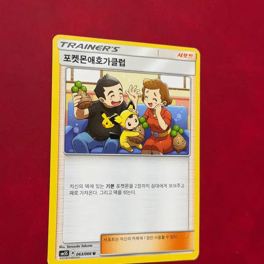 [BUNJANG] Pokemon Trading Card - Pokemon Enthusiast Club Support Trainer Card / 귀여운 포켓몬카드 포켓몬애호가클럽 서포트 트레이너 카드