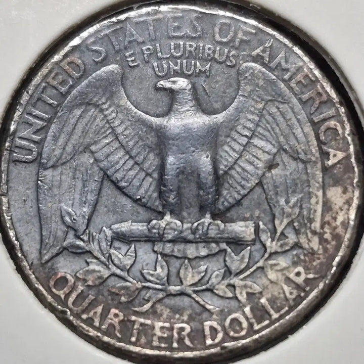 [BUNJANG] 1981 D Washington Quarter Dollar Coin - Black Two-Tone Die Error / 1981년 D워싱턴 쿼터 달러. 블랙. 투톤 다이 뭉개짐 에러. 주화