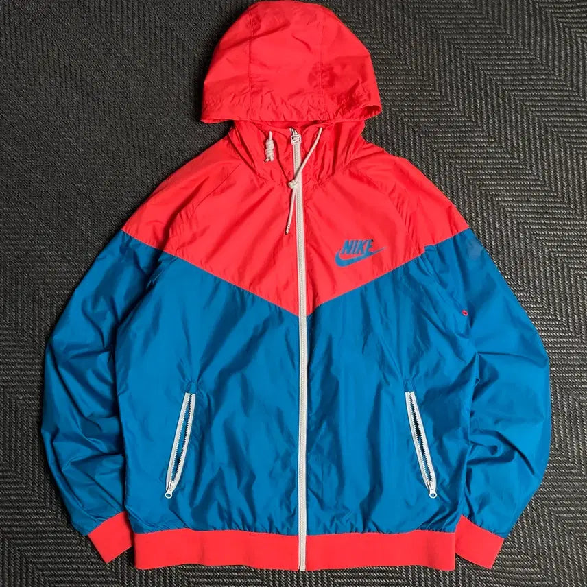 [BUNJANG] Nike NSW Colorblock Windrunner Jacket Blue Orange L / 나이키 NSW 윈드러너 투톤 바람막이 블루 오렌지o 6191