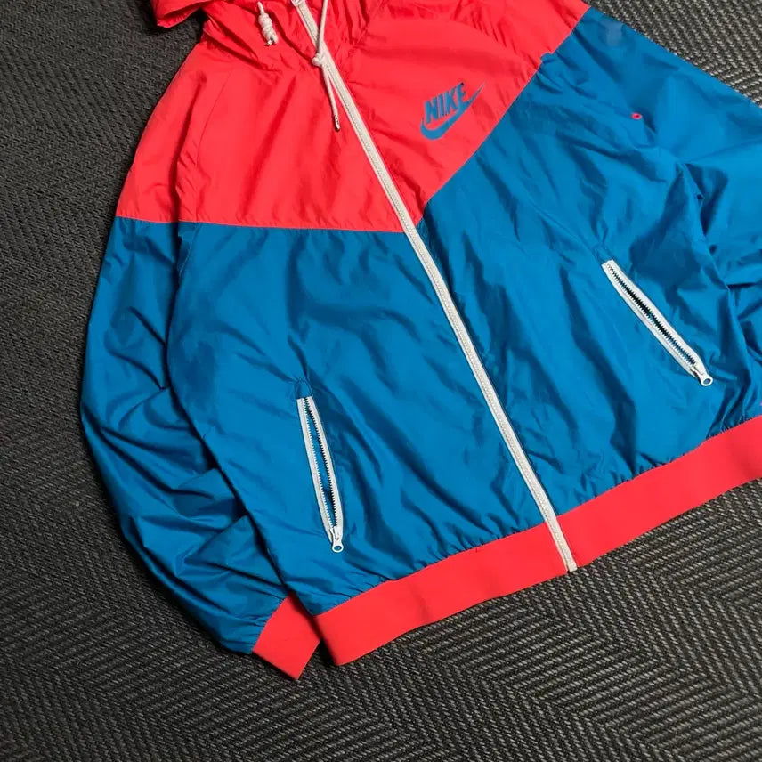 [BUNJANG] Nike NSW Colorblock Windrunner Jacket Blue Orange L / 나이키 NSW 윈드러너 투톤 바람막이 블루 오렌지o 6191