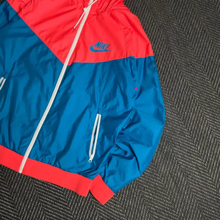 [BUNJANG] Nike NSW Colorblock Windrunner Jacket Blue Orange L / 나이키 NSW 윈드러너 투톤 바람막이 블루 오렌지o 6191