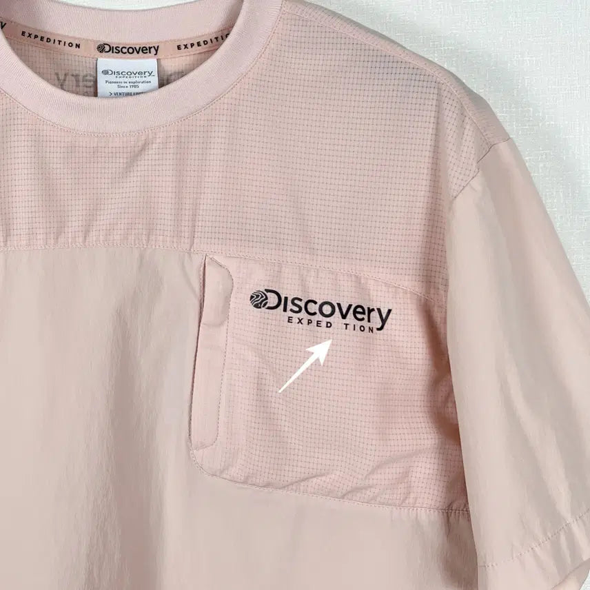 [BUNJANG] Discovery Kids Pink Graphic T-Shirt Size 140 / 디스커버리 핑크 반팔 티 티셔츠 아동 140 9 10 라덴 빈티지