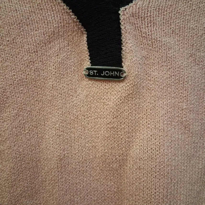 [BUNJANG] Saint John Sport Pink Short Sleeve Knit / 세인트존 스포츠 핑크 반팔 니트