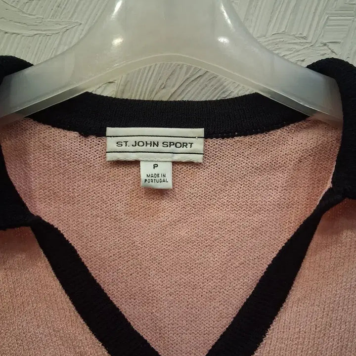 [BUNJANG] Saint John Sport Pink Short Sleeve Knit / 세인트존 스포츠 핑크 반팔 니트