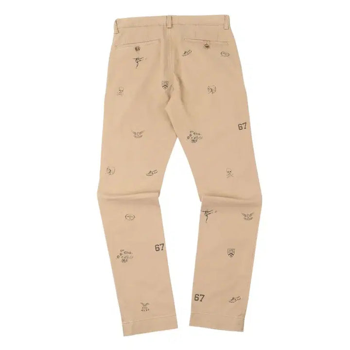 [BUNJANG] Polo Ralph Lauren Embroidered Cotton Pants Beige / 폴로 랄프로렌 베이지 엠브로이드 코튼 팬츠