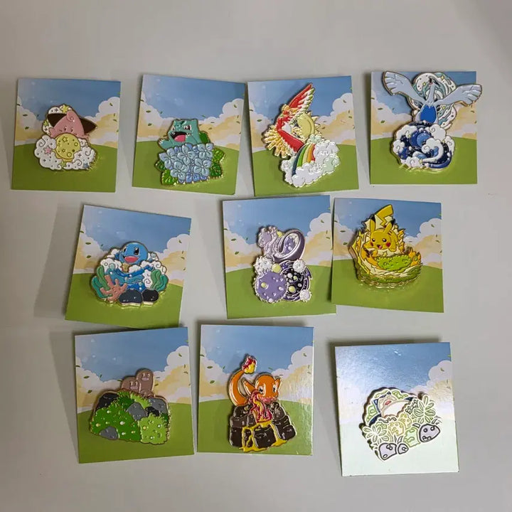[BUNJANG] Isaac Toast Pokemon Badge 10-Piece Bundle Set / 이삭토스트 포켓몬 뱃지 10종 일괄