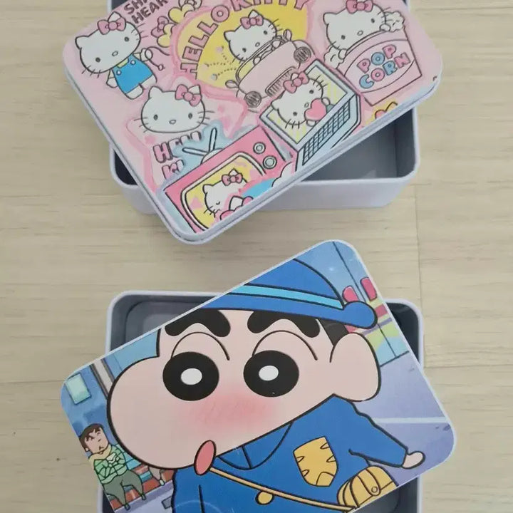 [BUNJANG] Hello Kitty &amp; Shin-chan Mini Tin Case / 헬로키티, 짱구 미니 틴케이스