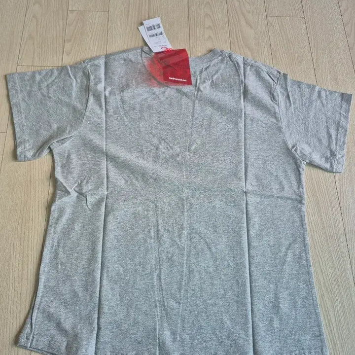 [BUNJANG] Mardi Mercredi Flower Short-Sleeved T-Shirt Gray One Size / 마르디 메크르디 플라워 반팔티 그레이 원사이즈