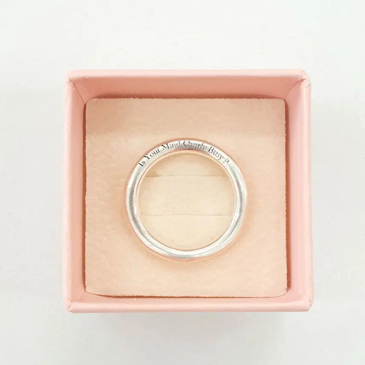 [BUNJANG] Wave Engraved Silver Ring Size 14 / 웨이브 각인 은반지 14호 (074)