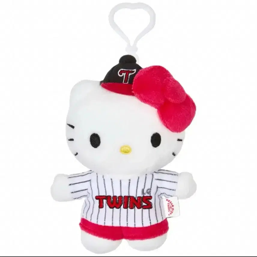 [BUNJANG] LG Twins Hello Kitty Plush Keyring / 엘지트윈스 헬로키티 인형 키링