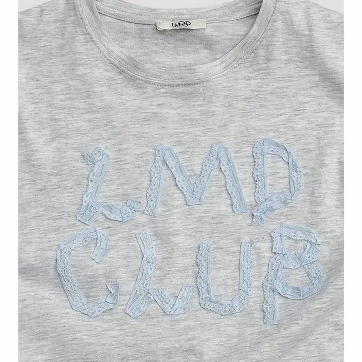 [BUNJANG] Elwood Rough Lace T-Shirt Heather Gray / 새상품) 엘무드 러프 레이스 티셔츠 헤더그레이