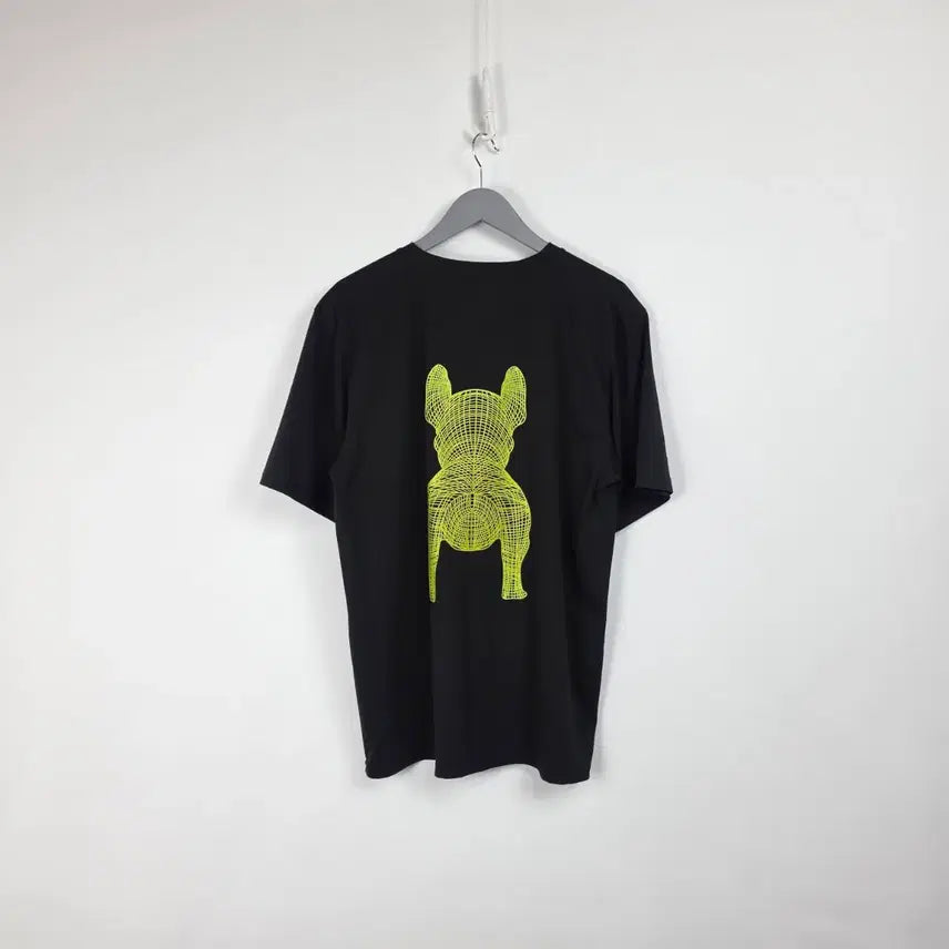 [BUNJANG] Lifework Black Fluorescent Graphic T-Shirt Men&