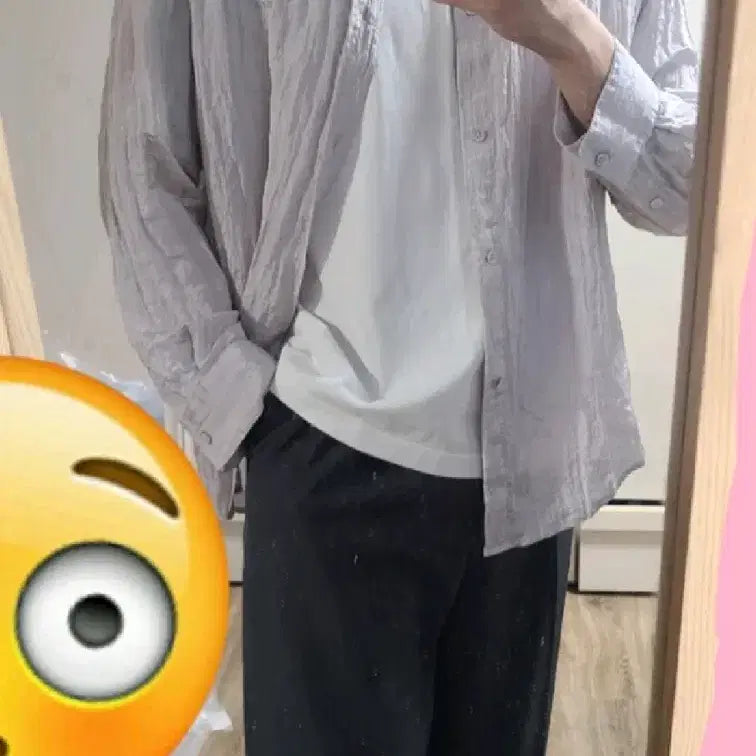 [SOLD OUT] (100-105) 25ss 우영미 링클 셔츠 그레이