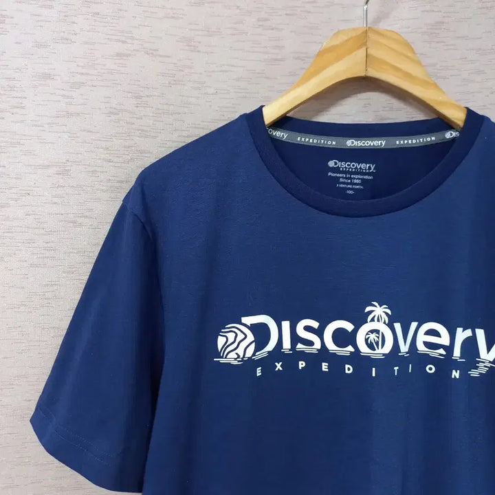 [BUNJANG] Discovery Blue Print Short Sleeve T-Shirt Men&