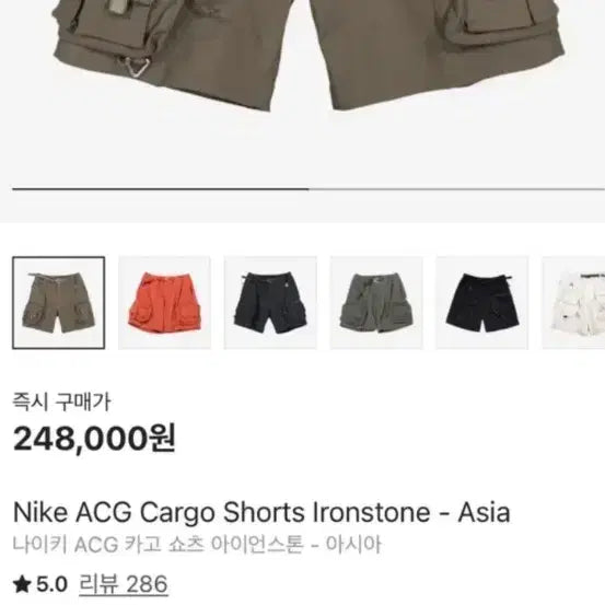 [BUNJANG] Nike ACG Cargo Shorts Ironstone L / 나이키 acg 카고 쇼츠 아이언스톤 L