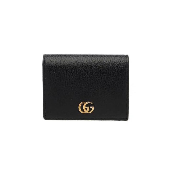 [BUNJANG] Gucci GG Marmont Textured Leather Card Case Wallet Black / 구찌 GG 마몽 카드 케이스 지갑
