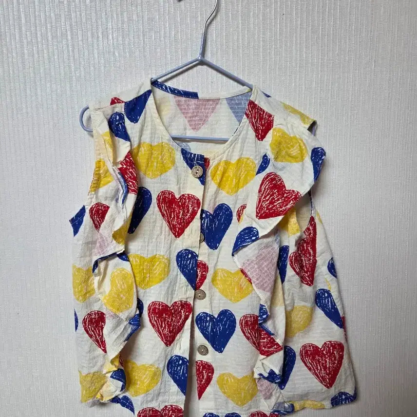 [BUNJANG] Limité Doudou Heart Pattern Top &amp; Bottom Set (M) / 리미떼두두 하트 패턴 상하세트 M