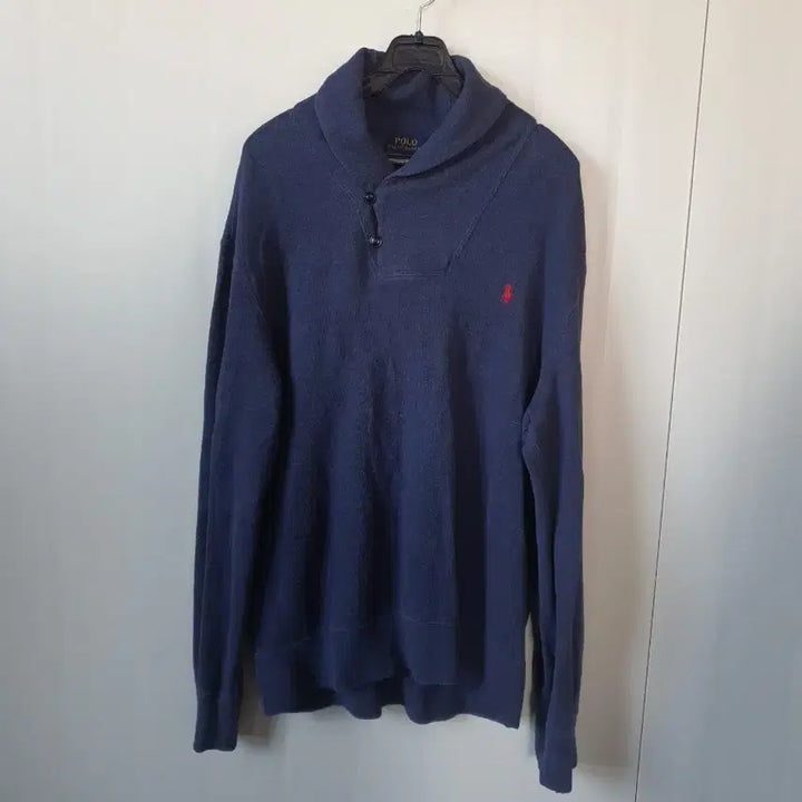 [BUNJANG] Polo Ralph Lauren Shawl Collar Knit Navy L / 폴로 랄프로렌 숄카라 니트 L 네이비