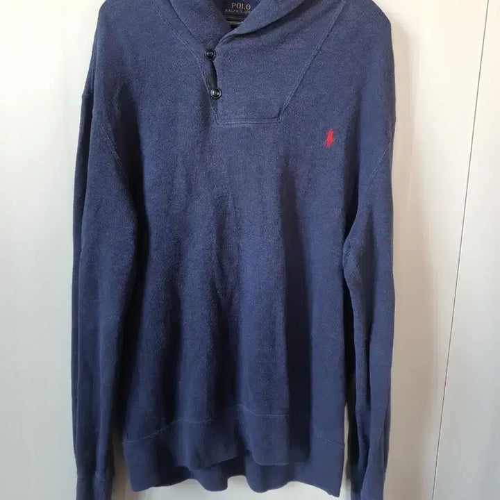 [BUNJANG] Polo Ralph Lauren Shawl Collar Knit Navy L / 폴로 랄프로렌 숄카라 니트 L 네이비
