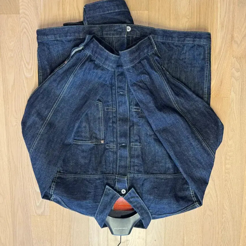 [BUNJANG] Outstanding Salvage Denim Jacket and Pants Set / 아웃스탠딩 셀비지 데님 셋업(자켓, 바지)