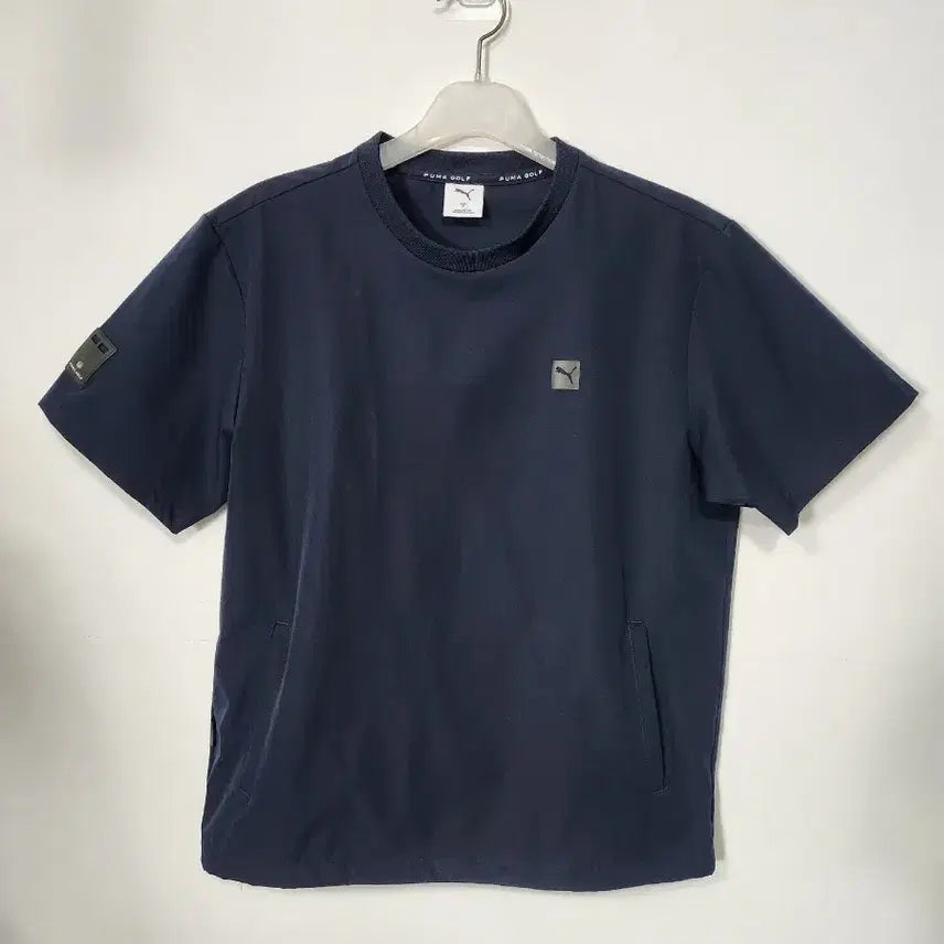 [BUNJANG] Puma Golf Navy Woven Functional Short Sleeve T-Shirt M / 푸마 골프 네이비 우븐 기능성 반팔티 95-100 M 새제품급